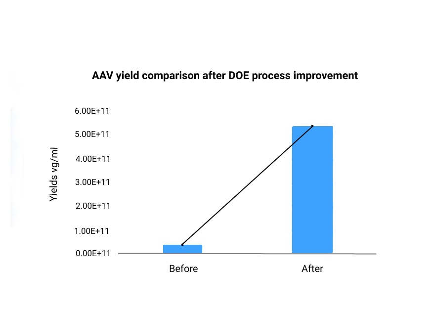 AAV-yield-comparison-after-DOE-process-improvement